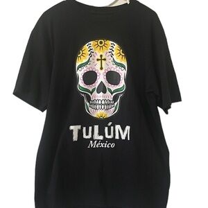 100% Cotton Black T-shirt Tulúm México